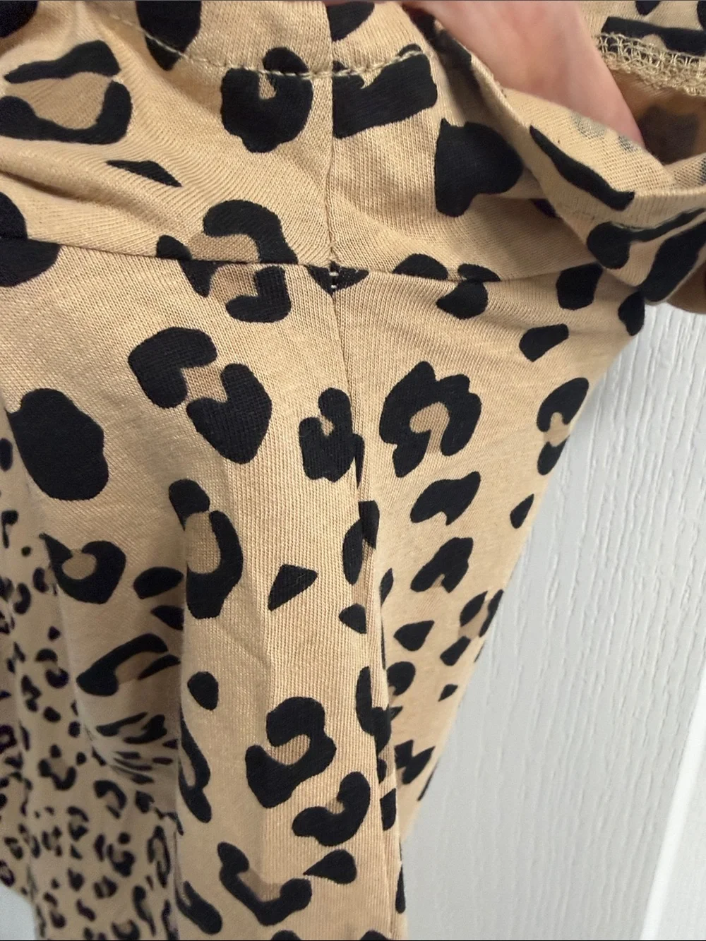J Crew Leopard Print Short Sleeve Tee - Beige/Black Relaxed Fit